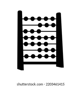 Abacus accounting education math icon | Black Vector illustration |