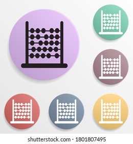Abacus badge color set icon. Simple glyph, flat vector of toys icons for ui and ux, website or mobile application