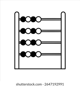 Abacus Beads Linha Arte Vetor Ilustração