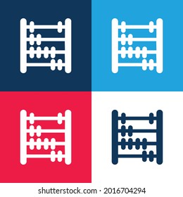 Abacus-Blau-Rot-Vier-Farben-Minimal-Icon-Set