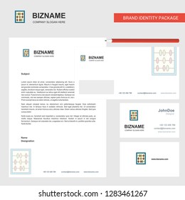 Abacus Business Letterhead, Envelope and visiting Card Design vector template