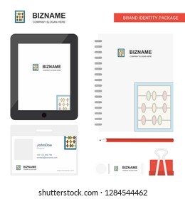 Abacus Business Logo, Tab App, Diary PVC Employee Card and USB Brand Stationary Package Design Vector Template