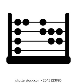 abacus calculation icon illustration design