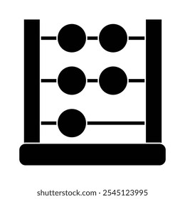 Diseño de ilustración de icono de cálculo de ábaco