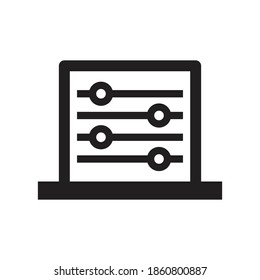 Abacus calculation icon sign symbol