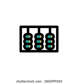 Abacus, Calculator Icon. Business Icon Set Vector Logo Symbol.
