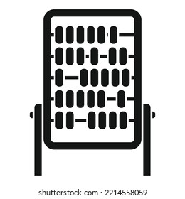 Abacus Calculator Icon Simple Vector. Math Toy. Number Counting