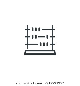 abacus calculator math calculate icon, vector illustration