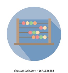 abacus child toy block style icon vector illustration design