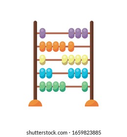 abacus child toy flat style icon vector illustration design