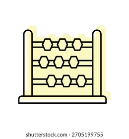 Abacus color shadow thinline icon , vector, pixel perfect, illustrator file 