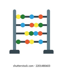 Abacus, colorful colored icon. Simple colored element illustration. Abacus, colorful concept symbol design from education set. Can be used for web and mobile