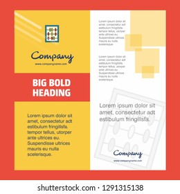 Abacus Company Brochure Title Page Design. Company profile, annual report, presentations, leaflet Vector Background