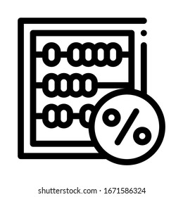 Abacus Count Tool Icon Vector. Outline Abacus Count Tool Sign. Isolated Contour Symbol Illustration