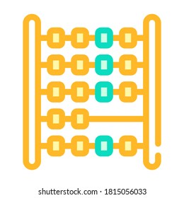vector de icono de barra de color de abacus. signo de contador abacus. ilustración de símbolo aislado