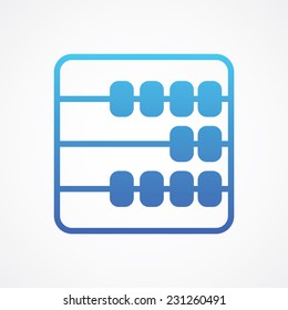 Abacus Counter icon, vector illustration. Simple Flat Metro design style. ESP10