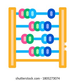 Abacus-Zählsymbol-Vektorgrafik. Abacus-Gegenzeichen. Illustration von Farbzeichen