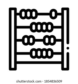 abacus counter icon vector. abacus counter sign. isolated contour symbol illustration