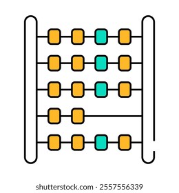 abacus counter line icon vector. abacus counter sign. isolated symbol illustration