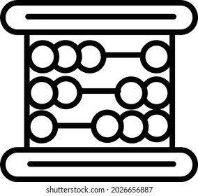 Abacus Counter School Supply Line Style Icon