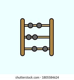 abacus, counting color vector icon, vector illustration