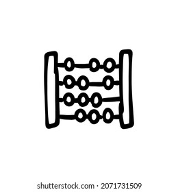 abacus counting icon in vector. Logotype - Doodle