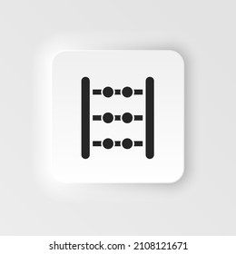 Abacus, counting icon - Vector. Simple element illustration from UI concept. Abacus, counting icon neumorphic style vector icon