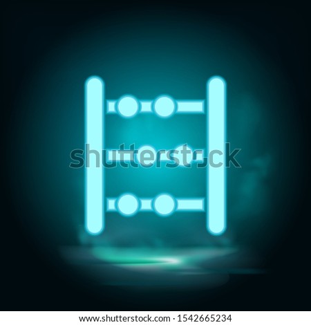 Abacus, counting neon icon - Vector. Blue neon illustration. Abacus, counting neon icon - Vector. Infographic concept vector illustration