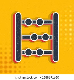 abacus, counting pop art, retro icon. Vector illustration of pop