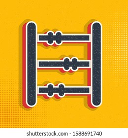 abacus, counting pop art, retro icon. Vector illustration of pop