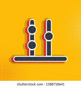 abacus, counting pop art, retro icon. Vector illustration of pop