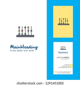 Abacus  Creative Logo and business card. vertical Design Vector