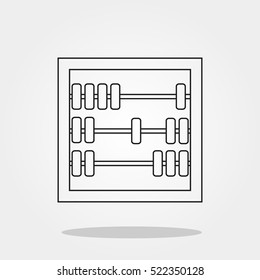 Abacus cute icon in trendy flat style isolated on grey background. School symbol for your design, logo, UI. Vector illustration, EPS10.