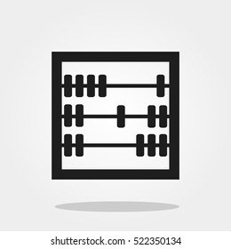 Abacus cute icon in trendy flat style isolated on grey background. School symbol for your design, logo, UI. Vector illustration, EPS10.