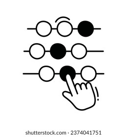 Abacus doodle Icon Design illustration. Science and Technology Symbol on White background EPS 10 File