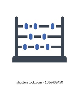 Abacus, education icon, Vector graphics