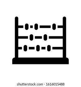 Abacus, education icon, vector graphics
