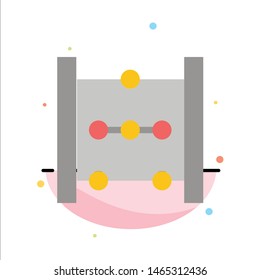 Abacus, Education, Math Abstract Flat Color Icon Template. Vector Icon Template background