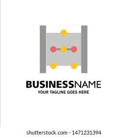 Abacus, Education, Math Business Logo Template. Flat Color. Vector Icon Template background
