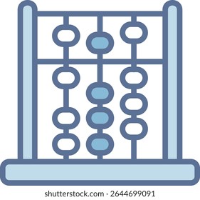 Abacus Filled Blue Tone Icon