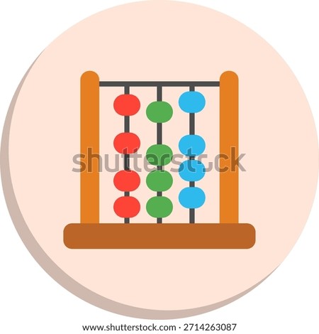 Abacus Flat Circle Style Icon