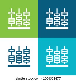 Abacus Flat Vier Farbe minimale Icon Set