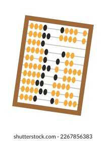 Abacus flat icon Math lesson. Vector illustration