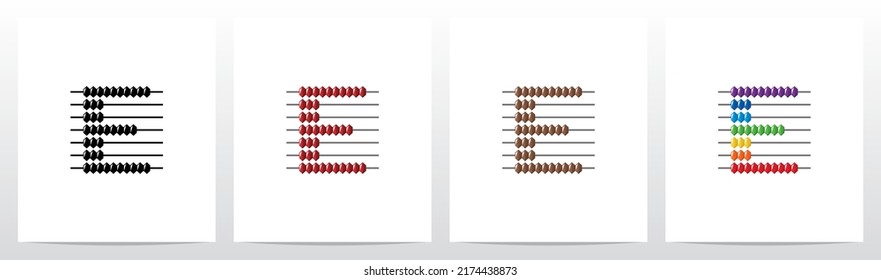 Abacus Forming Letter Logo Design E