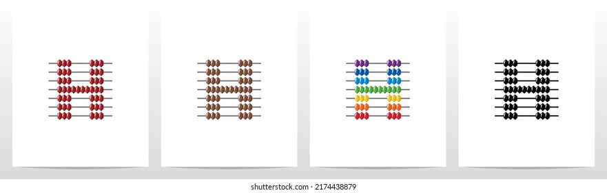 Abacus Forming Letter Logo Design H