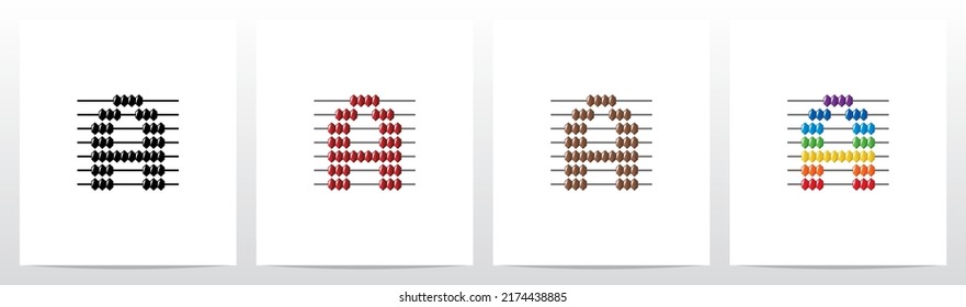 Abacus Forming Letter Logo Design A