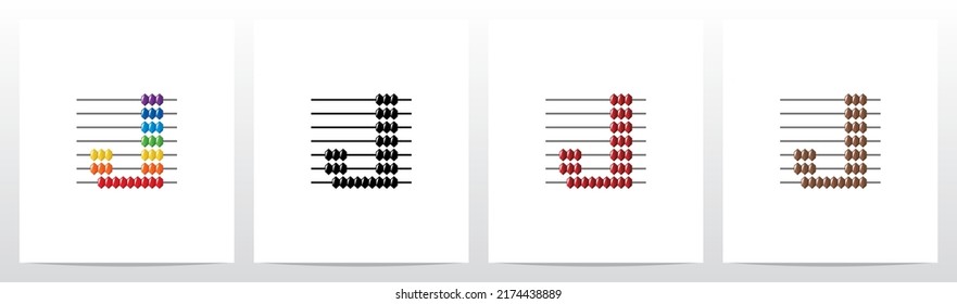 Abacus Forming Letter Logo Design J