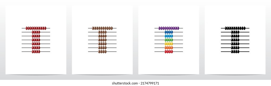 Abacus Forming Letter Logo Design T