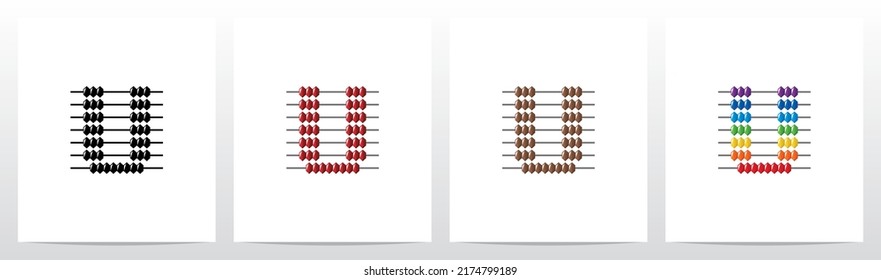 Abacus Forming Letter Logo Design U