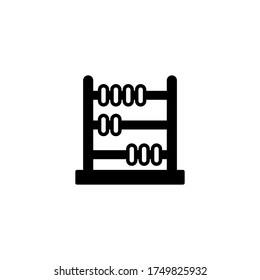 abacus glyph Icon. bank vector illustration on white background